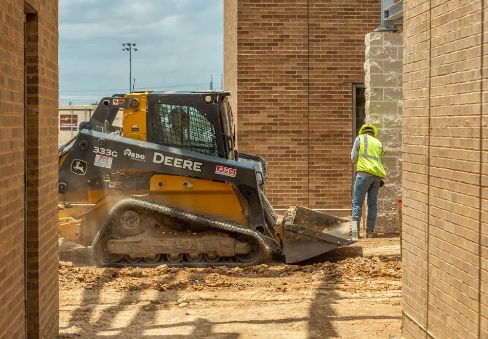 BTC crew on a school construction site